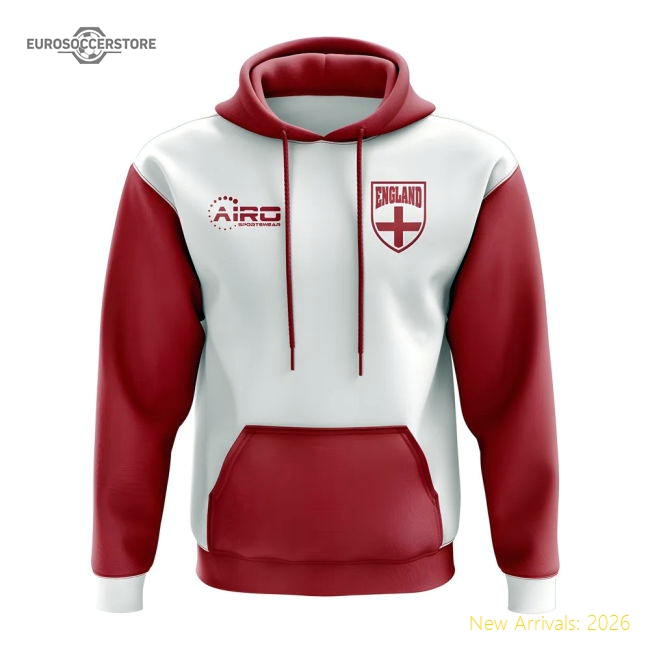 England Concept Country Football Hoody (White)-Football Jersey Hub