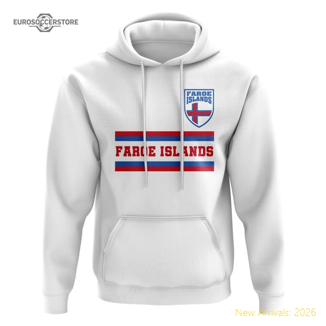 Faroe Islands Core Football Country Hoody (White)-Football Jersey Hub