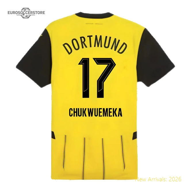 2024-2025 Borussia Dortmund Authentic Home Shirt (Chukwuemeka 17)-Football Jersey Hub