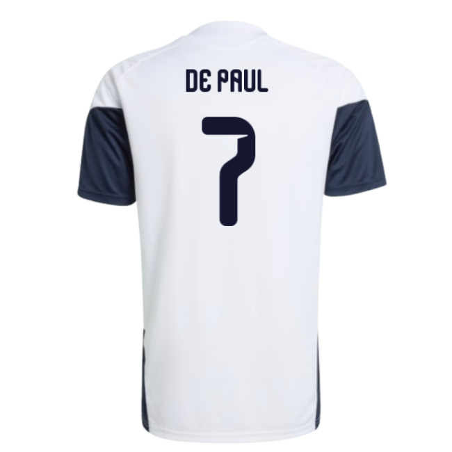 2026-2027 Argentina Training Jersey (White) (De Paul 7)-Football Jersey Hub