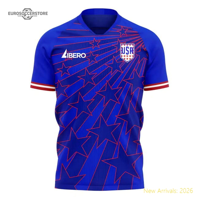 USA 2025-2026 Away Concept Football Kit (Libero) (PULISIC 10)-Football Jersey Hub