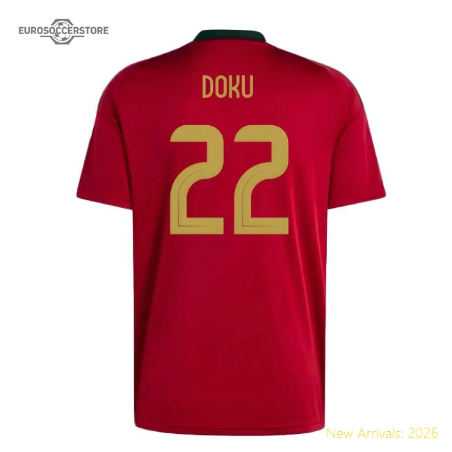 2024-2025 Belgium Home Fan Shirt (Doku 22)-Football Jersey Hub