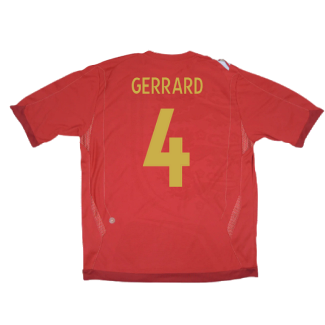 England 2006-08 Away Shirt (S) (Excellent) (GERRARD 4)-Football Jersey Hub