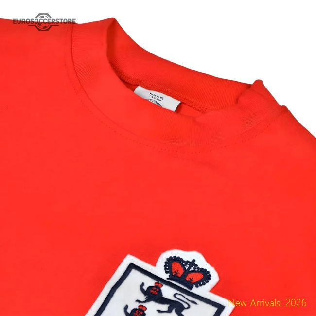 England Red Retro Football Shirt-Football Jersey Hub