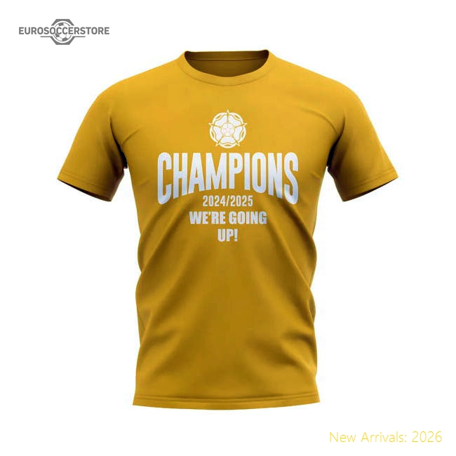 Leeds United We Are Going Up T-Shirt (Yellow)-Football Jersey Hub