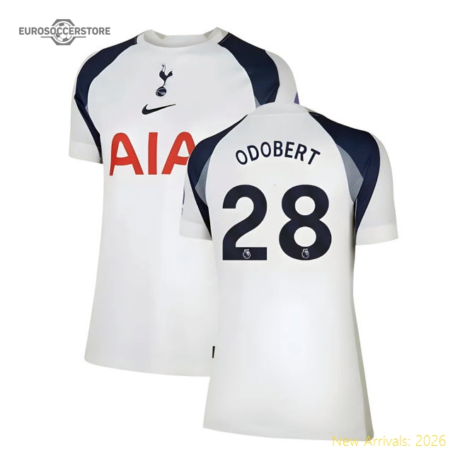 2025-2026 Tottenham Home Shirt (Womens) (Odobert 28)-Football Jersey Hub