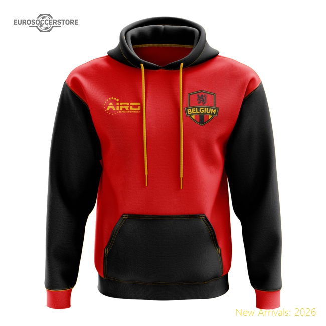 Belgium Concept Country Football Hoody (Red)-Football Jersey Hub