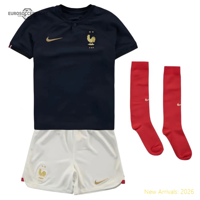 2022-2023 France Home Little Boys Mini Kit-Football Jersey Hub