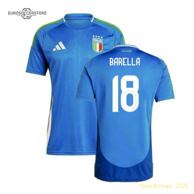 2024-2025 Italy Home Shirt (BARELLA 18)-Football Jersey Hub