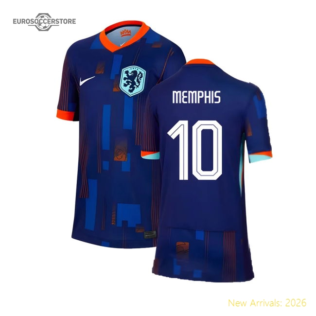 2024-2025 Netherlands Away Shirt (Kids) (Memphis 10)-Football Jersey Hub