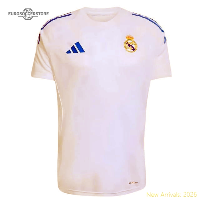 2025-2026 Real Madrid EU Training Jersey (White)-Football Jersey Hub