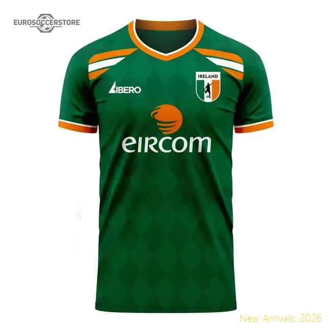 Ireland 2025-2026 Classic Concept Football Kit (Libero) (MCCARTHY 8)-Football Jersey Hub