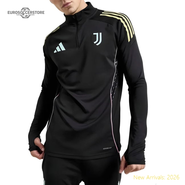 2025-2026 Juventus Training Top (Black)-Football Jersey Hub