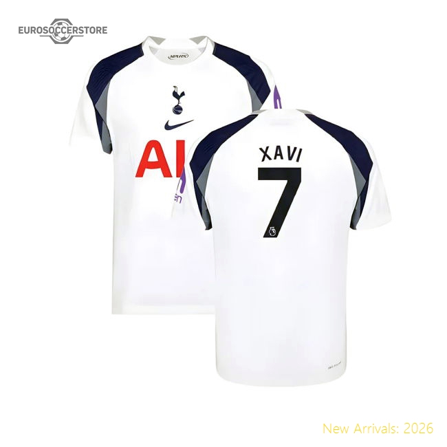 2025-2026 Tottenham Hotspur Authentic Home Shirt (Xavi 7)-Football Jersey Hub