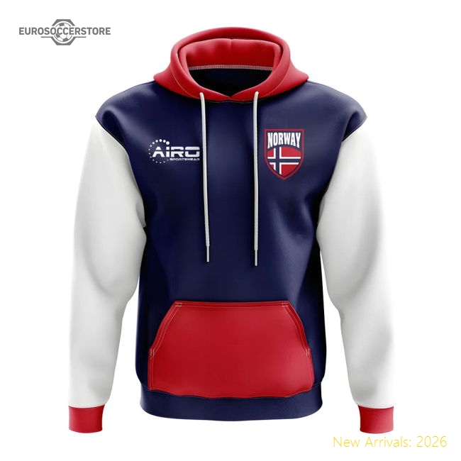 Norway Concept Country Football Hoody (Navy)-Football Jersey Hub