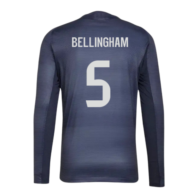 2025-2026 Real Madrid Long Sleeve Away Shirt (Bellingham 5)-Football Jersey Hub