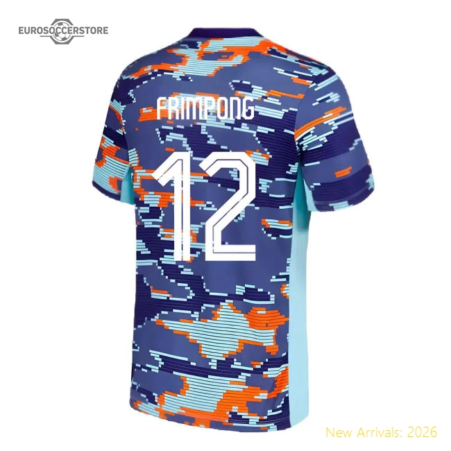 2024-2025 Netherlands Academy Pro Pre-Match Shirt (Blue) (Frimpong 12)-Football Jersey Hub
