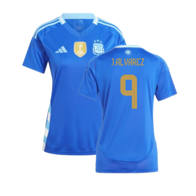 2024-2025 Argentina Away Shirt (Ladies) (J.ALVAREZ 9)-Football Jersey Hub