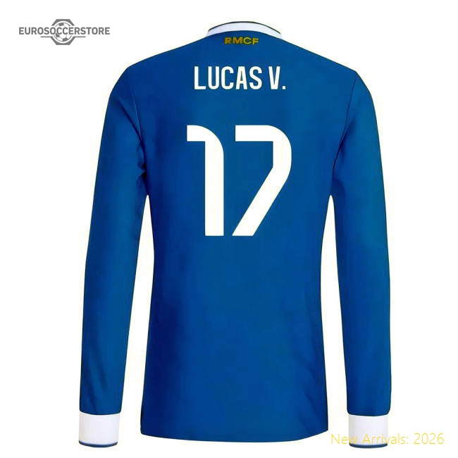 2025-2026 Real Madrid Authentic Long Sleeve Third Shirt (Lucas V. 17)-Football Jersey Hub