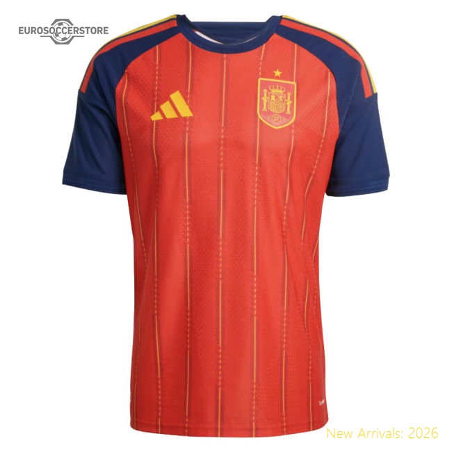 2026-2027 Spain Authentic Home Shirt (A.Iniesta 6)-Football Jersey Hub