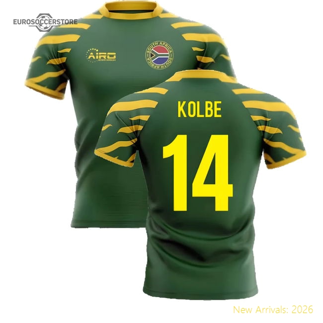 2025-2026 South Africa Springboks Home Concept Rugby Shirt (Kolbe 14)-Football Jersey Hub