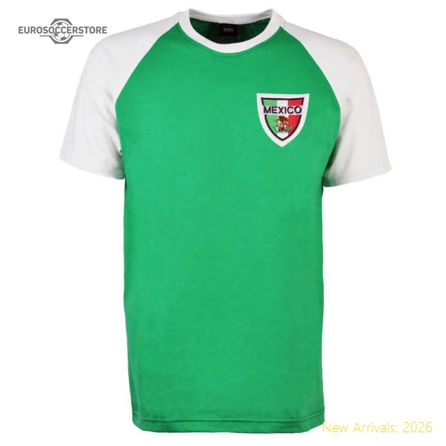 Mexico Raglan Sleeve Green/White T-Shirt-Football Jersey Hub