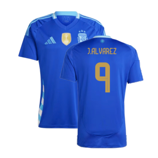 2024-2025 Argentina Away Shirt (J.ALVAREZ 9)-Football Jersey Hub