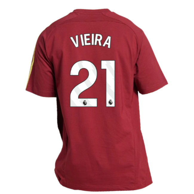 2025-2026 Arsenal UBP Tee (Noble Maroon) (Vieira 21)-Football Jersey Hub