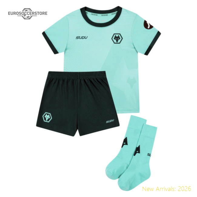 2025-2026 Wolves Away Infant Kit (J.Moutinho 28)-Football Jersey Hub