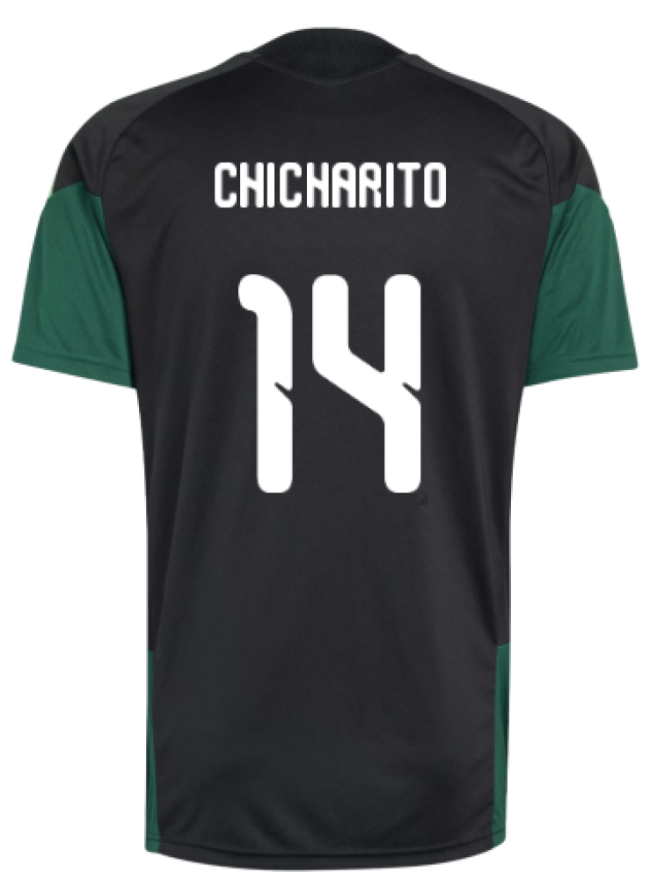 2026-2027 Mexico Training Jersey (Black) (Chicharito 14)-Football Jersey Hub