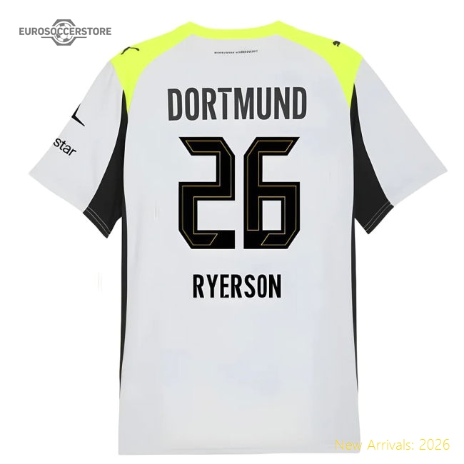 2025-2026 Borussia Dortmund Away Shirt (Ryerson 26)-Football Jersey Hub