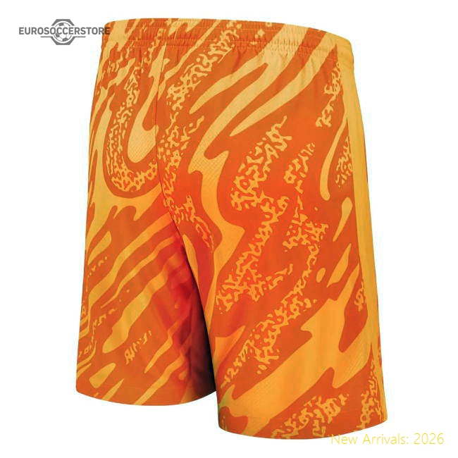 2024-2025 Chelsea Home Goalkeeper Shorts (Orange) - Kids-Football Jersey Hub