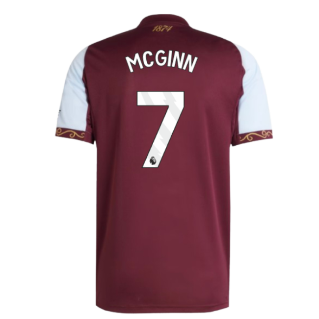 2025-2026 Aston Villa Home Shirt (McGinn 7)-Football Jersey Hub