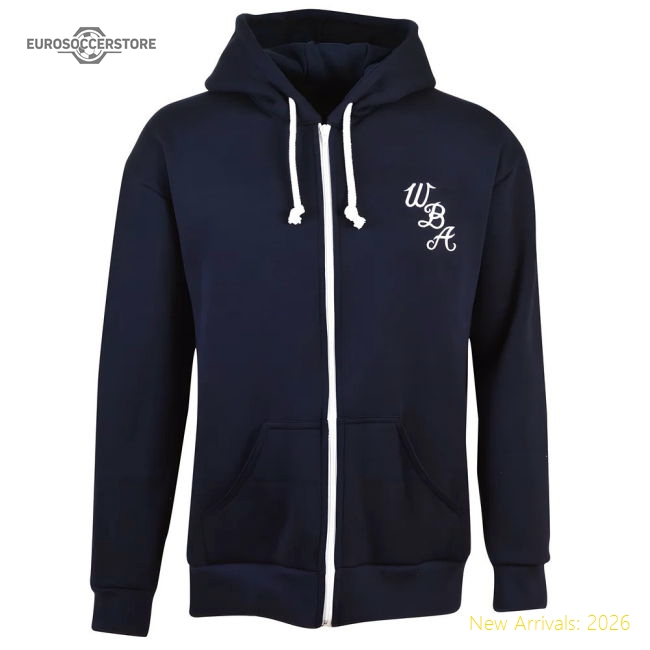 West Bromwich Albion Zipped Hoodie - Navy-Football Jersey Hub