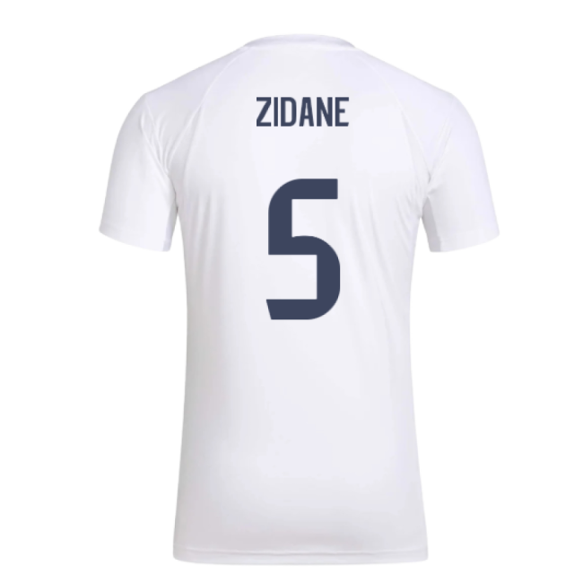 2025-2026 Real Madrid Seasonal Graphic Tee (White) (Zidane 5)-Football Jersey Hub