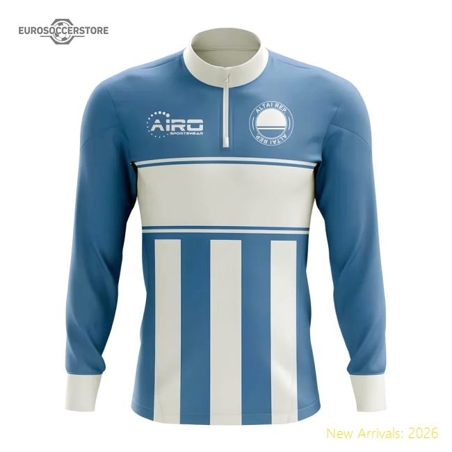 Altai Republic Concept Football Half Zip Midlayer Top (Blue-White)-Football Jersey Hub