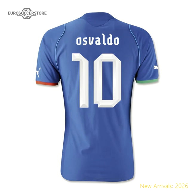 2013-14 Italy Home Shirt (Osvaldo 10)-Football Jersey Hub
