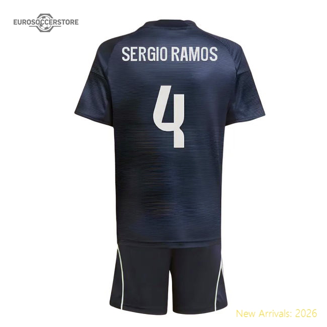 2025-2026 Real Madrid Away Youth Kit (Sergio Ramos 4)-Football Jersey Hub