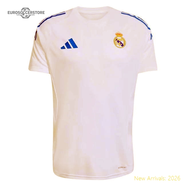 2025-2026 Real Madrid EU Training Jersey (White) (Mbappe 10)-Football Jersey Hub