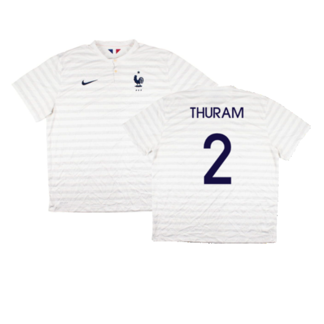 France 2014-15 Away Shirt ((Very Good) XXL) (Thuram 2)-Football Jersey Hub