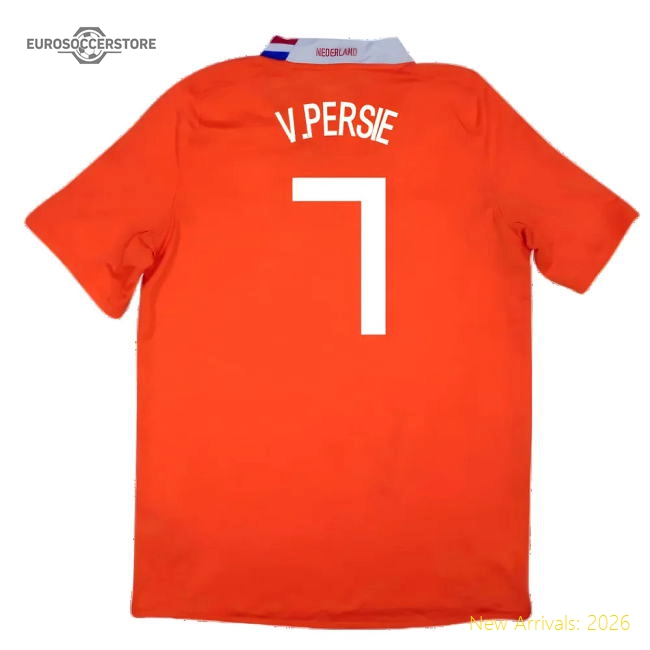 Holland 2008-10 Home Shirt ((Excellent) M) (V.Persie 7)-Football Jersey Hub