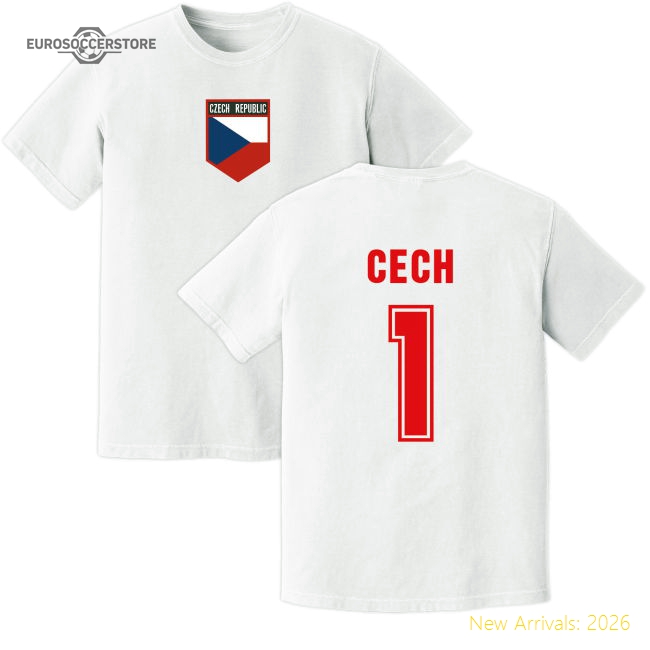 Cech Czech Republic Training Jersey (White)-Football Jersey Hub
