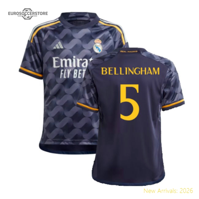 2023-2024 Real Madrid Away Shirt (Kids) (Bellingham 5)-Football Jersey Hub
