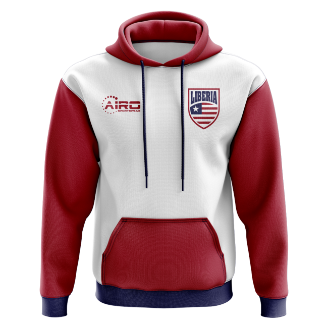Liberia Concept Country Football Hoody (White)-Football Jersey Hub