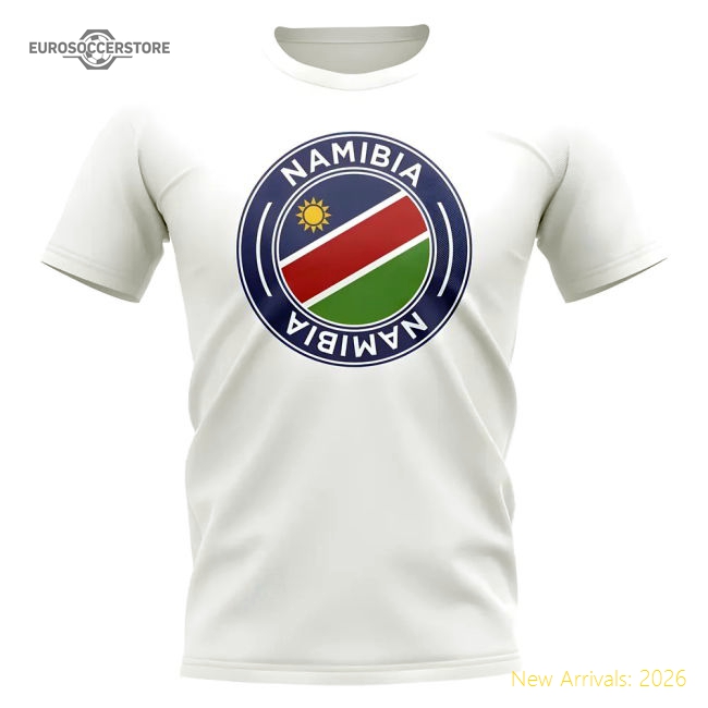 Namibia Football Badge T-Shirt (White)-Football Jersey Hub