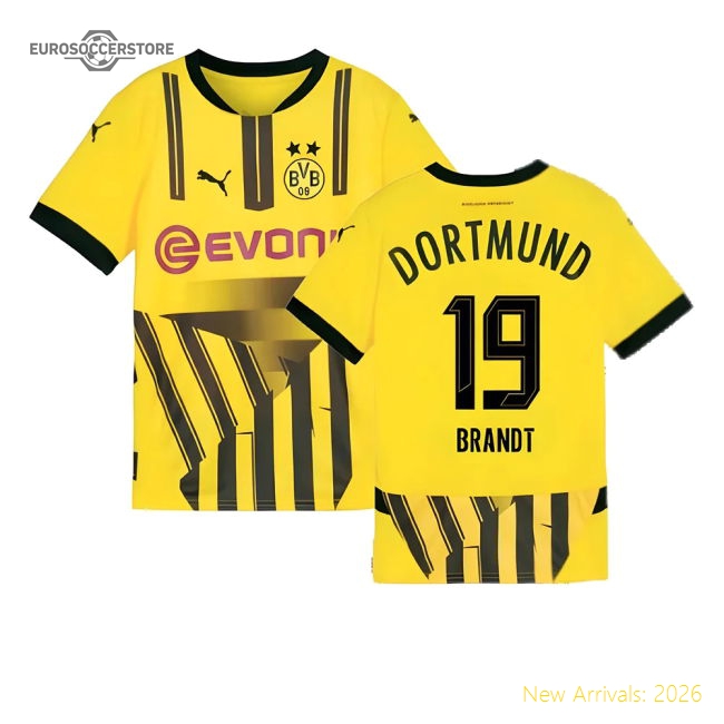 2024-2025 Borussia Dortmund Cup Shirt (Kids) (Brandt 19)-Football Jersey Hub