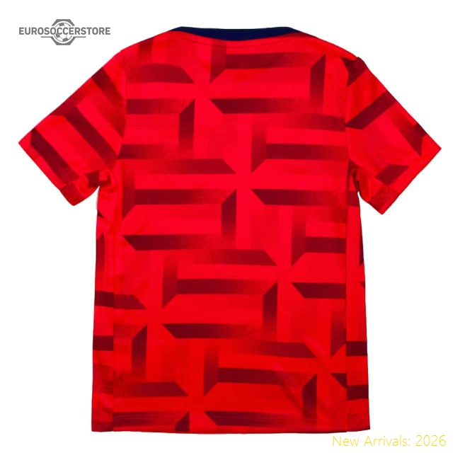 2024-2025 England Academy Pro Pre-Match Top (Siren Red) - Kids-Football Jersey Hub