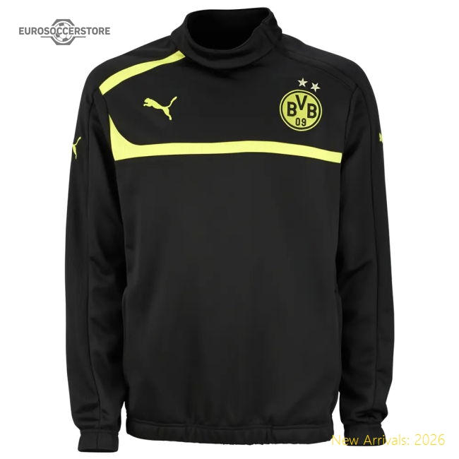 2012-13 Borussia Dortmund Half Zip Training Top (Black)-Football Jersey Hub
