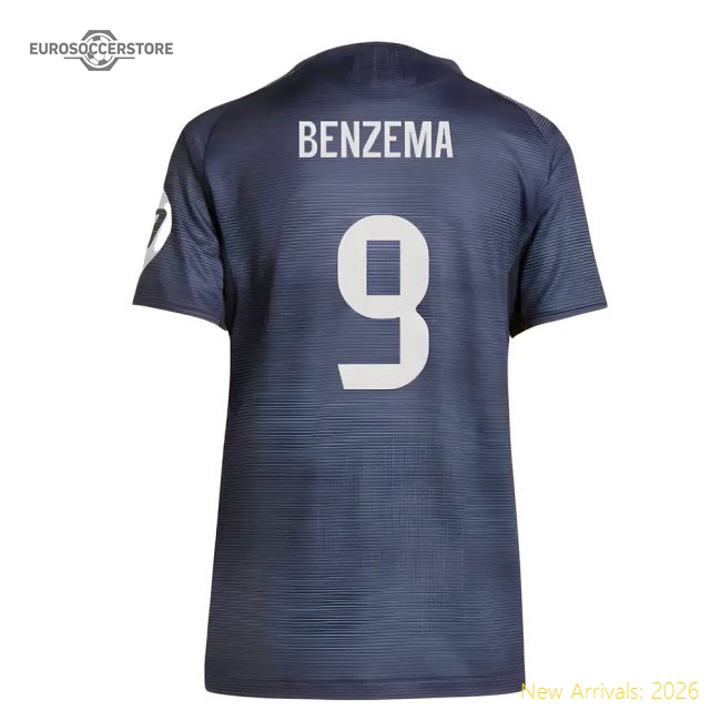 2025-2026 Real Madrid Authentic Away Shirt (Ladies) (Benzema 9)-Football Jersey Hub