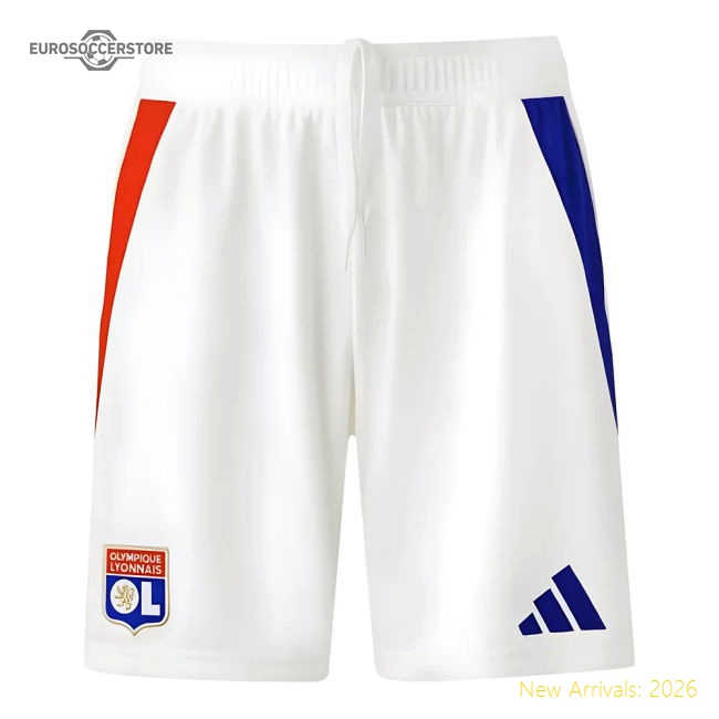 2024-2025 Olympique Lyon Home Shorts (White)-Football Jersey Hub